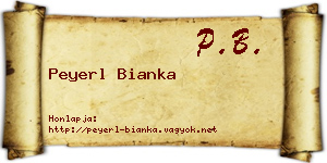 Peyerl Bianka névjegykártya